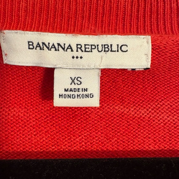 Banana Republic Vibrant Red Cashmere Blend Sweater with Ruffle Accent - Picture 2 of 5